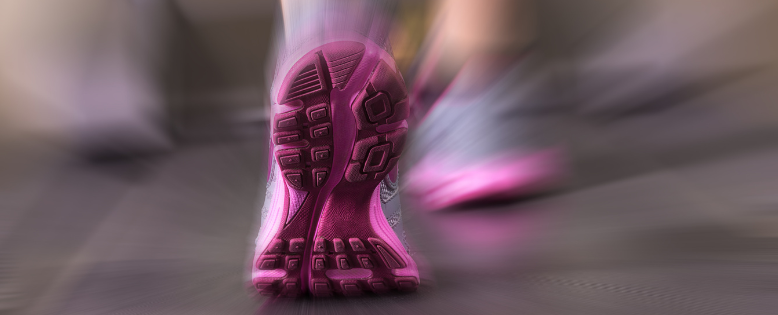 Shoe in motion blur